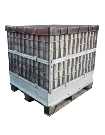Rigid foldable container